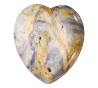 sourcing map Crystals Heart Healing Stones Lace Agate Thumb Natural Love Positive Energy FENG Shui Palm Worry Gemstone 1.2" for Balancing Meditation Anxiety Stress Relief Powerful