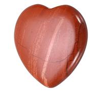 sourcing map Crystals Heart Healing Stones Red Stone Thumb Natural Love Positive Energy FENG Shui Palm Worry Gemstone 1.2" for Balancing Meditation Anxiety Stress Relief Powerful