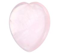 sourcing map Crystals Heart Healing Stones Rose Quartz Thumb Natural Love Positive Energy FENG Shui Palm Worry Gemstone 1.6" for Balancing Meditation Anxiety Stress Relief Powerful