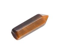 sourcing map Crystals Wands, Tiger Eye Stone Natural Hexagonal Crystal for Chakra Meditation Wire Wrapping Home Decor Bulk Rough Stone Collection, 6x21mm(Yellow)