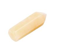 sourcing map Crystals Wands, Yellow Jade Natural Hexagonal Crystal for Chakra Meditation Wire Wrapping Home Decor Bulk Rough Stone Collection, 6x21mm(Pale Yellow)