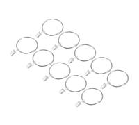 sourcing map Curtain Rings with Clips, 36pcs Drapery Curtain Clip Rings, 3 Inch Curtain Clip Rings Hooks for Curtain Rod (Silver)