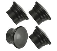 sourcing map Curtain Rod Ends, 4Pcs Plastic Drapery Rail Pole Head Cap Window Curtain Rail Finial Fits Dia. 26-28mm Rods Pole End Plug Cap for Home Office Decorative Curtain, Black
