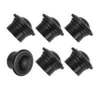 sourcing map Curtain Rod Ends, 6Pcs Plastic Drapery Rail Pole Head Cap Modern Window Curtain Rail Finial Fits Dia. 26-28mm Rods Pole End Plug Cap for Home Office Decorative Curtain, Black
