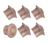 sourcing map Curtain Rod Ends, 6Pcs Plastic Drapery Rail Pole Head Cap Modern Window Curtain Rail Finial Fits Dia. 26-28mm Rods Pole End Plug Cap for Home Office Decorative Curtain, Rose Gold