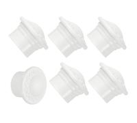 sourcing map Curtain Rod Ends, 6Pcs Plastic Drapery Rail Pole Head Cap Modern Window Curtain Rail Finial Fits Dia. 26-28mm Rods Pole End Plug Cap for Home Office Decorative Curtain, White