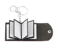 sourcing map Custom Keychain with Pictures, Personalized Leather Mini Photo Album Keychain with 10 Pictures DIY Small Memory Keyring Book for Family, Purple