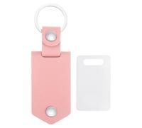 sourcing map Custom Leather Photo Keychain, Personalized Double Sided Customized Picture Text Name KeyChain Memorial Gifts for Father Friend Family Lover, Pink