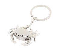 sourcing map Cute Crustacean Keychain, Crustacean Shaped Pendant Car Keyring for Keys Bag Backpack, Imitation Fashion Animal Pendant for Gift Women Men, Stainless Steel Silver Tone