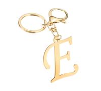 sourcing map Cute Gold Initial Letter Keychain, Stainless Steel Letter E Keychains Alphabet A-Z Key Rings for Women Handbag Purse Bag Charm Personalized Gift