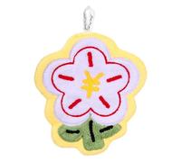 sourcing map Cute Hand Towels, Soft Coral Hanging Hand Towel with Hanging Loop, Embroidered Floral Pattern, Highly Absorbent Cleaning Cloths for Home Bathroom Kitchen Decoration, Yellow Purple