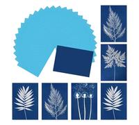 sourcing map Cyanotype Paper, 12 Sheet Sun Print Paper Kit High Sensitive Blue Crafts for Adults DIY Project Art, 4.1x2.9 Inch (A7)
