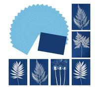 sourcing map Cyanotype Paper,24 Sheet Sun Print Kit High Sensitive Sun Blue Crafts Paper for Adults DIY Project Art,5.8x8.3 Inch (A5)