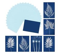 sourcing map Cyanotype Paper,24 Sheet Sun Print Kit High Sensitive Sun Light Blue Crafts Paper for Adults DIY Project Art,2.9x4.1 Inch (A7)
