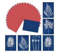 sourcing map Cyanotype Paper,24 Sheet Sun Print Kit High Sensitive Sun Red Crafts Paper for Adults DIY Project Art,2.9x4.1 Inch (A7)