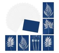 sourcing map Cyanotype Paper, 32 Sheet High Sensitive Sun Print Paper Kit White Crafts for Adults DIY Project Art, 5.8x4.1 Inch (A6)