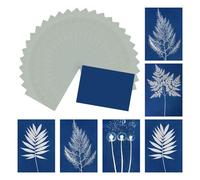 sourcing map Cyanotype Paper,32 Sheet Sun Print Paper Kit High Sensitive Sun Paper Blue Crafts Paper for Adults DIY Project Art,8.3x5.8 inch (A5)