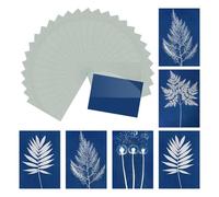 sourcing map Cyanotype Paper,36 Sheet Sun Print Paper Kit High Sensitive Sun Paper Blue Crafts Paper with Acrylic Board for Adults DIY Project Art,4.1x2.9 inch (A7)