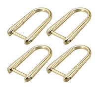 sourcing map D-Rings Screw in Shackle, 4Pcs 45mm Zinc Alloy Horseshoe U Shape D Ring Buckles for Purse DIY Leather Craft Keychain, Gold Tone