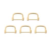 sourcing map D-Rings Screw in Shackle, 5Pcs 0.98 Inch Zinc Alloy Horseshoe U Shape D Ring Buckles for Purse Bags DIY Leather Craft Keychain, Gold