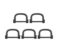 sourcing map D-Rings Screw in Shackle, 5Pcs 0.98 Inch Zinc Alloy Horseshoe U Shape D Ring Buckles for Purse Bags DIY Leather Craft Keychain, Black