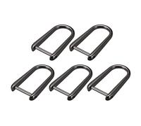 sourcing map D-Rings Screw in Shackle, 5Pcs 45mm Zinc Alloy Horseshoe U Shape D Ring Buckles for Purse DIY Leather Craft Keychain, Black