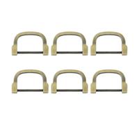 sourcing map D-Rings Screw in Shackle, 6Pcs 0.79 Inch Zinc Alloy Horseshoe U Shape D Ring Buckles for Purse DIY Leather Craft Keychain, Bronze