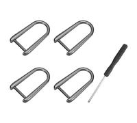 sourcing map D-Rings Screw in Shackle, 8 Pcs 1.77 Inch Zinc Alloy Horseshoe U Shape D Ring Buckles for Purse DIY Leather Craft Keychain, Black