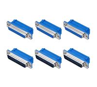 sourcing map D-sub Connector DB25 IDC Crimp Connector Male Female Socket 25-pin 2-Row Male Female Serial Port Terminal Breakout for Mechanical Equipment CNC Computers Pack of 6