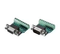 sourcing map D-sub Connector DB9 Female Socket 9-pin Female Serial Port Terminal Breakout for Mechanical Equipment CNC Computers 1 Set