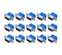 sourcing map D-sub Connector DB9 IDC Crimp Connector Male Socket 9-pin 2-Row Male Serial Port Terminal Breakout for Mechanical Equipment CNC Computers Pack of 15