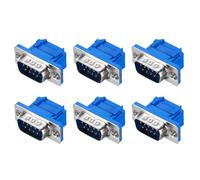 sourcing map D-sub Connector DB9 IDC Crimp Connector Male Socket 9-pin 2-Row Male Serial Port Terminal Breakout for Mechanical Equipment CNC Computers Pack of 6
