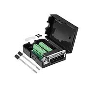 sourcing map D-sub DB15 Breakout Board Connector with Case 15 Pin 2 Row Male Port Solderless Terminal Block Adapter with Thumb Screws