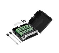 sourcing map D-sub DB25 Breakout Board Connector with Case 25 Pin 2-row Male Port Solderless Terminal Block Adapter with Thumb Screws