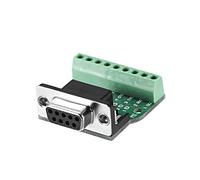 sourcing map D-sub DB9 Breakout Board Connector 9 Pin 2 Row Female RS232 Serial Port Solderless Terminal Block Adapter