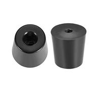 sourcing map D33 x 27 x H33mm Black Color Rubber Feet Anti Vibration Isolator Absorber Base Foot Pads,2pcs