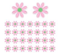 sourcing map Daisy Flower Iron-on Patch 3cm Sew Applique Pink