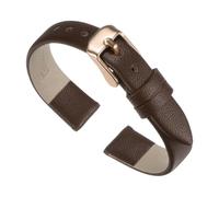 sourcing map Dark Brown Genuine Leather Band 12mm Watch Strap for Men Women