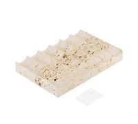 sourcing map Dark Pink Marble Soap Dish, Bar Soap Holder Tray Self Draining for Bathroom Sink & Shower, Non Slip Marble Tray for Kitchen and Desk