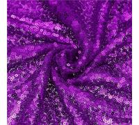 sourcing map Dark Purple Sequin Fabric, by The Yard, 1 Yard Length 4.3ft Wide Sequin Velvet Fabric Shiny Sparkly Cloth for DIY Sewing, Dress, Backdrop, Tablecloth, Table Runner