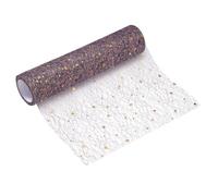 sourcing map Dark Purple Table Runner Roll, 11" x 30 Feet Sequin Foil Metallic Mesh Table Runner Decor Sparkle Foil Thin Table Decoration Centerpiece for Wedding Birthday Party Christmas