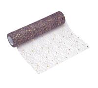 sourcing map Dark Purple Table Runner Roll, 11" x 45 Feet Sequin Foil Metallic Mesh Table Runner Decor Sparkle Foil Thin Table Decoration Centerpiece for Wedding Birthday Party Christmas