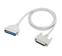 sourcing map DB25 25-Pin Parallel Port Printer Cable, 4.6ft(1.4m) DB25 25 Pin Male to CN36 36 Pin Male Converter with Nickel-Plated Connectors for Scanners Printers Beige