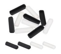 sourcing map DB25 Port Cover Anti Dust Cap Silicone Plug Protector for DB25 Female Port Connectors Black Clear 10pcs