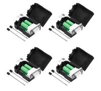 sourcing map DB9 Breakout Connector, RS232 Serial Adapter Solderless Module Board with case 9 Pin 2 Row Female Port Solderless Terminal Block Adapter Pack of 4