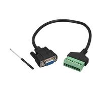 sourcing map DB9 Female Plug to 8 Pin Screw Terminal Adapter, 9 Pin VGA Connector Solderless Extension Cable for KTV Multimedia Audio Video Network Projects, Pack of 1