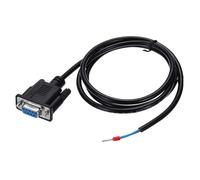 sourcing map DB9 RS232 Serial Cable, 24AWG DB9 Female to Bare Wire Open End with 2 Wiring Terminals, 232-38 Extension Cable for Data Communication, 3.3 ft