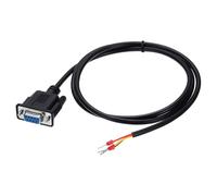 sourcing map DB9 RS232 Serial Cable, 24AWG DB9 Female to Bare Wire Open End with 3 Wiring Terminals, 232-235 Extension Cable for Data Communication, 3.3 ft