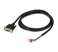 sourcing map DB9 RS232 Serial Cable, 26AWG DB9 Female to Bare Wire with 9 Wiring Terminals, RS232 Extension Double Shielded Cable 4.9 ft