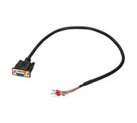 sourcing map DB9 RS232 Serial Cable, 26AWG DB9 Female to Bare Wire with 9 Wiring Terminals, RS232 Extension Double Shielded Cable 1.64 ft